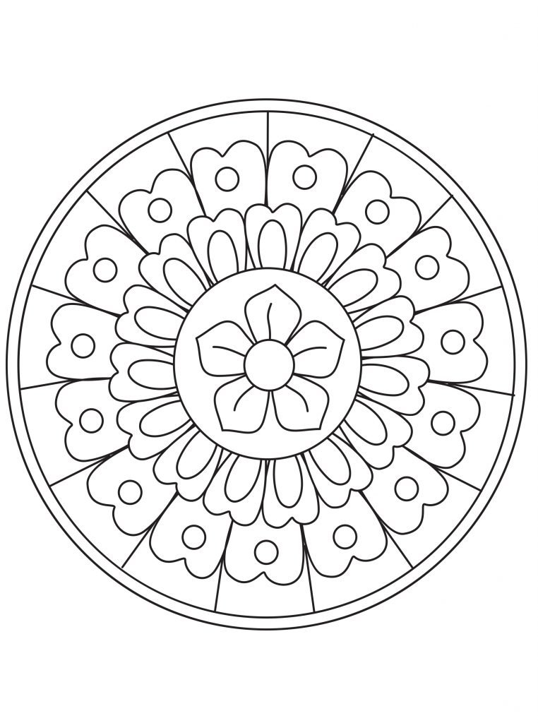 Easy mandalas coloring book