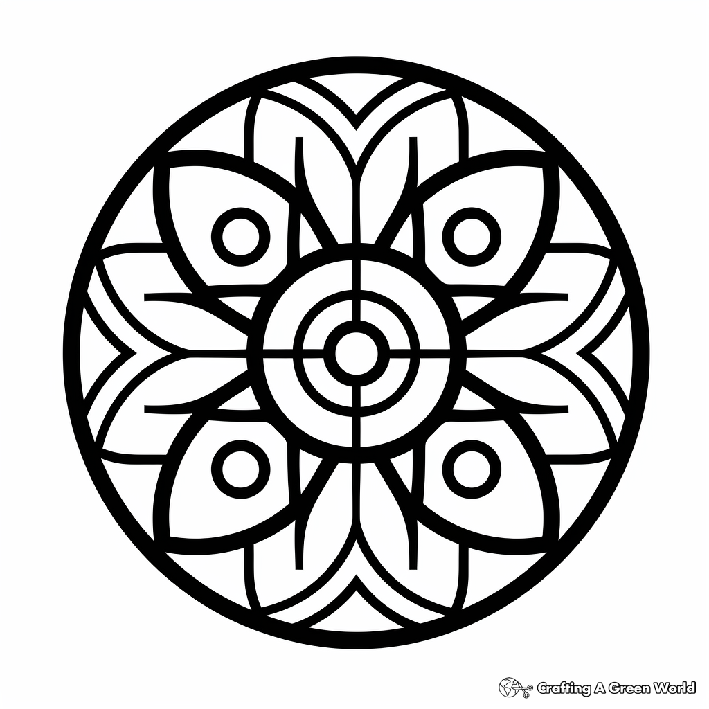 Mandala easy coloring pages