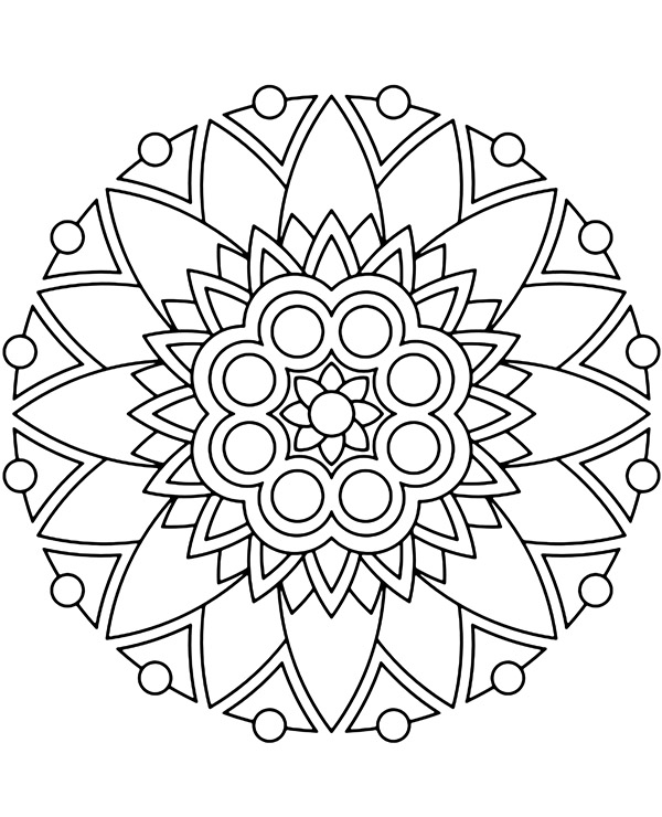 Simple mandala worksheet