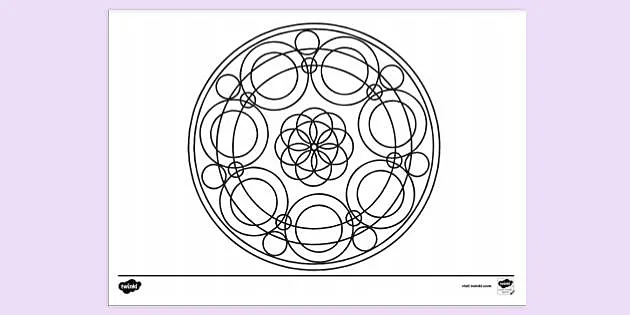 Free simple mandala louring page