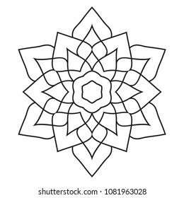 Easy simple mandalas coloring book pages stock illustration