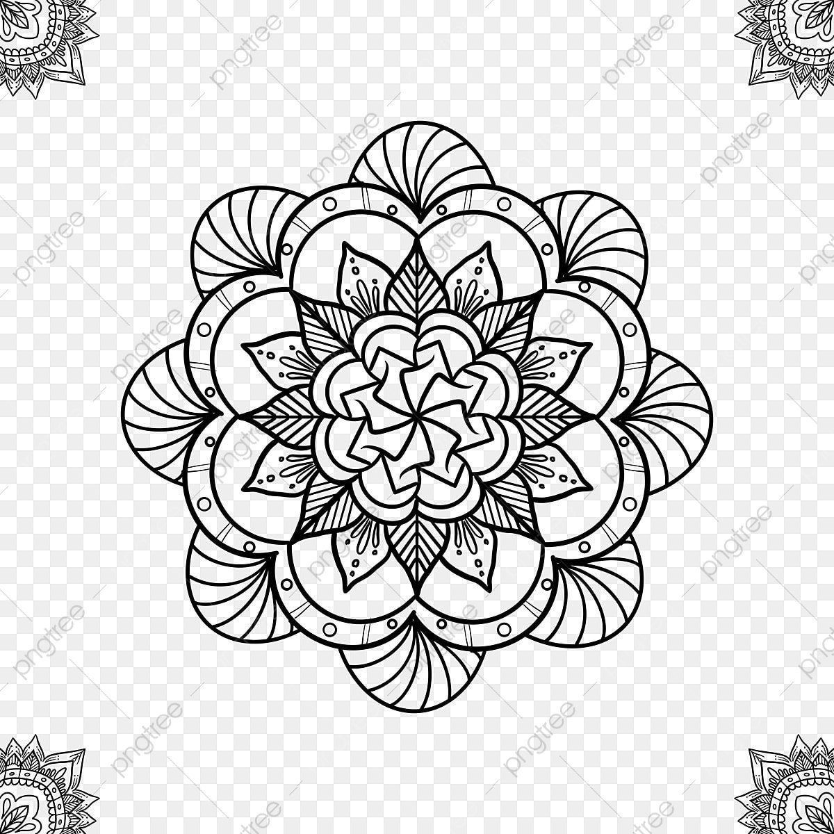 Simple mandala png picture simple mandala coloring page man drawing ring drawing color drawing png image for free download