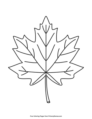 Maple leaf coloring page â free printable pdf from