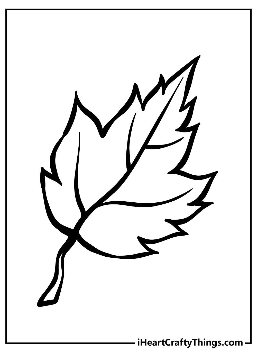 Leaf coloring pages free printables