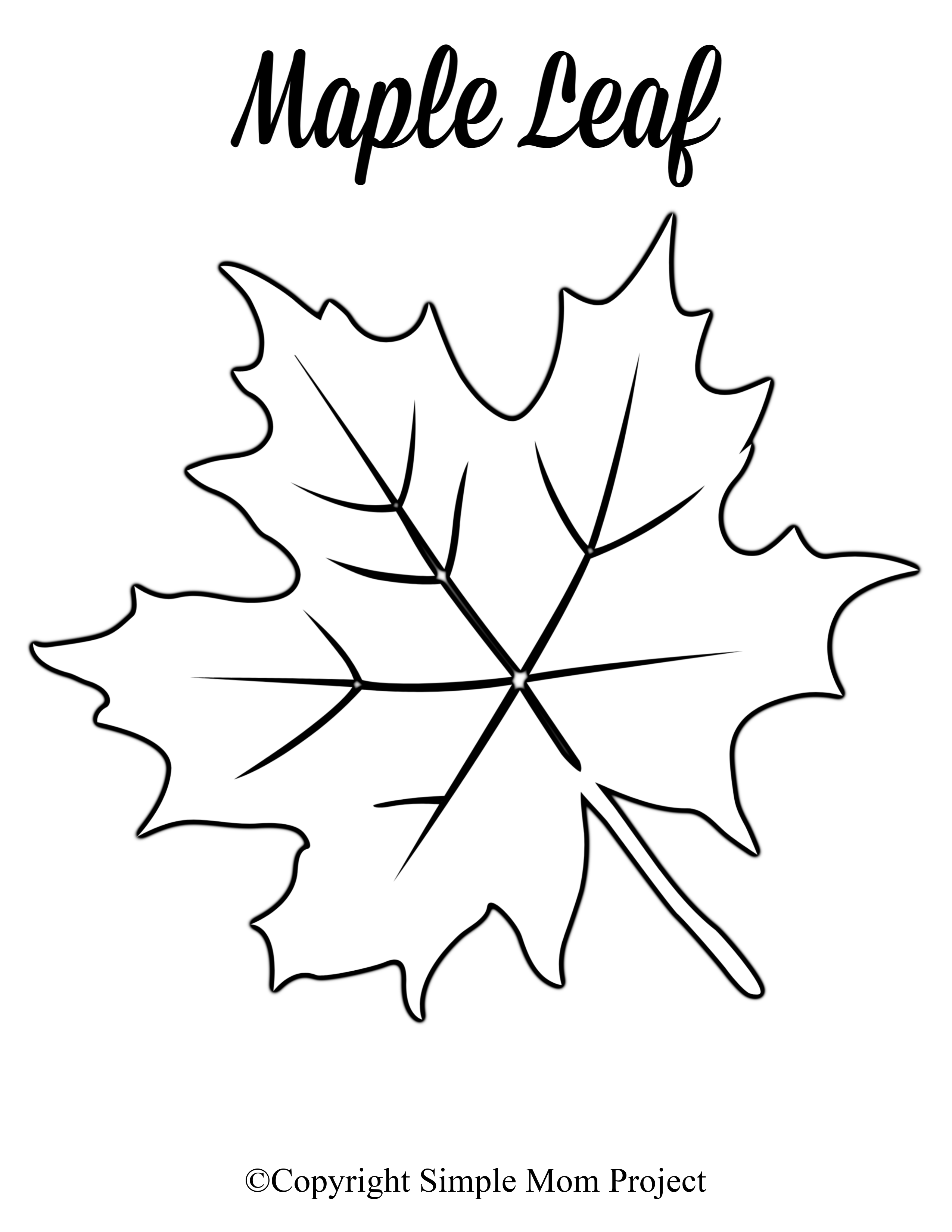 Large leaf template free printable