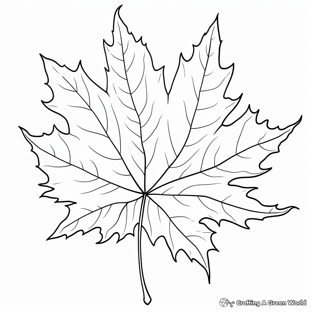 Fall leaves coloring pages