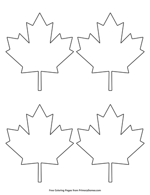 Simple maple leaf coloring page â free printable pdf from