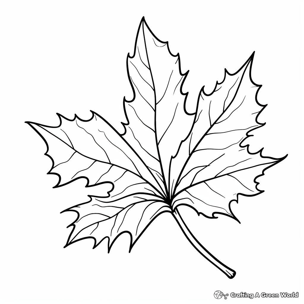 Fall leaves coloring pages