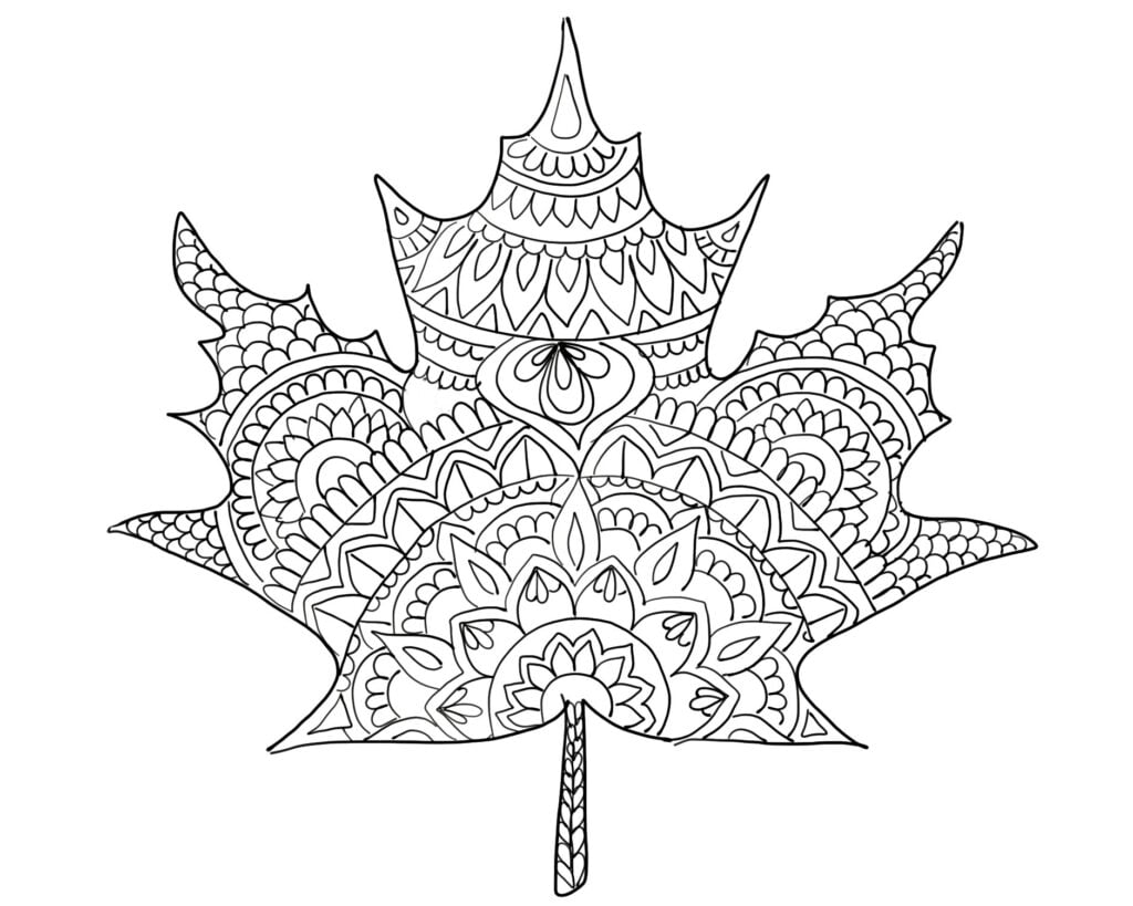 Free printable leaf template