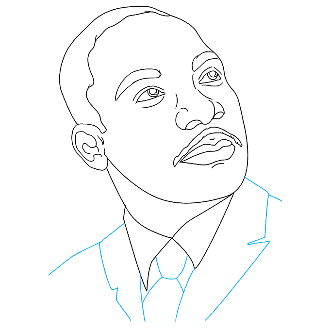 How to draw martin luther king jr