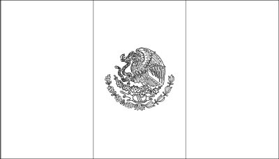 Coloring page for the flag of mexico