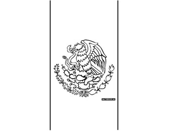 Mexico flag symbolism and coloring page by senor ward tpt