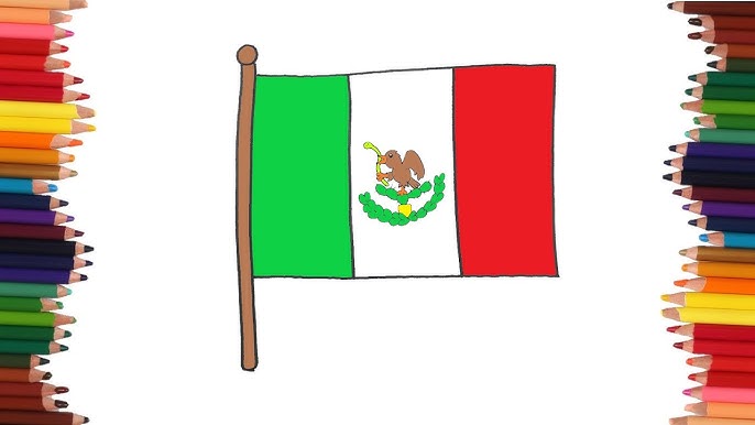 How to draw the national flag of exico