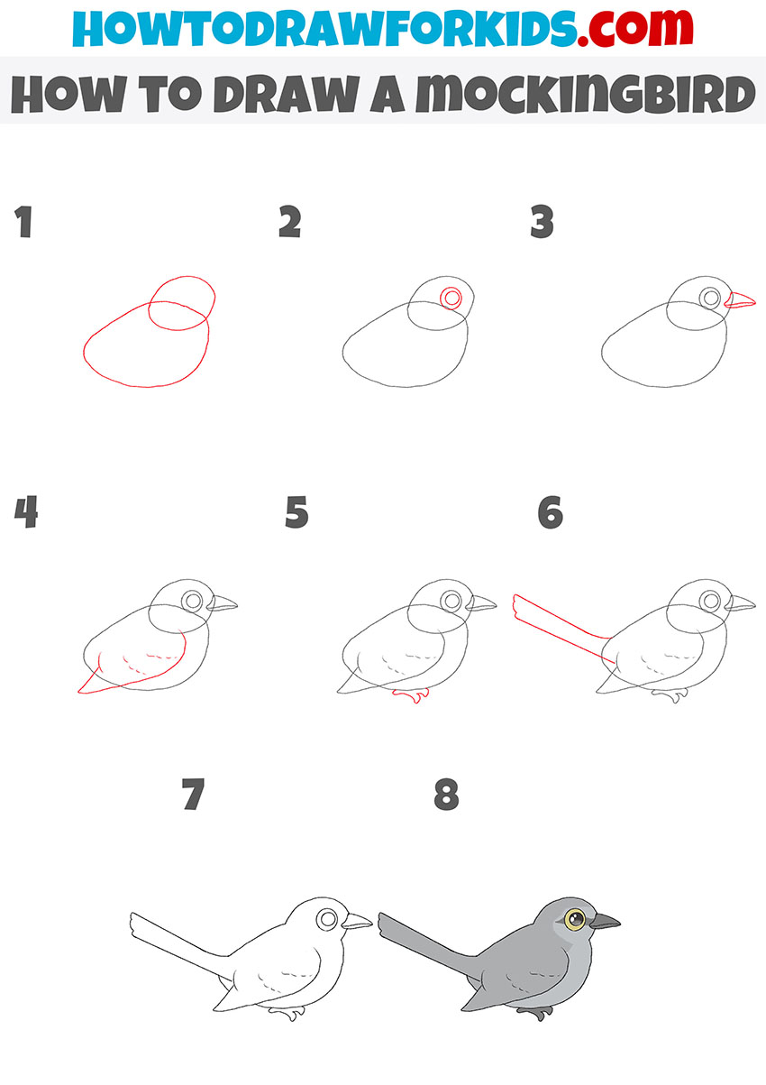 How to draw a mockingbird