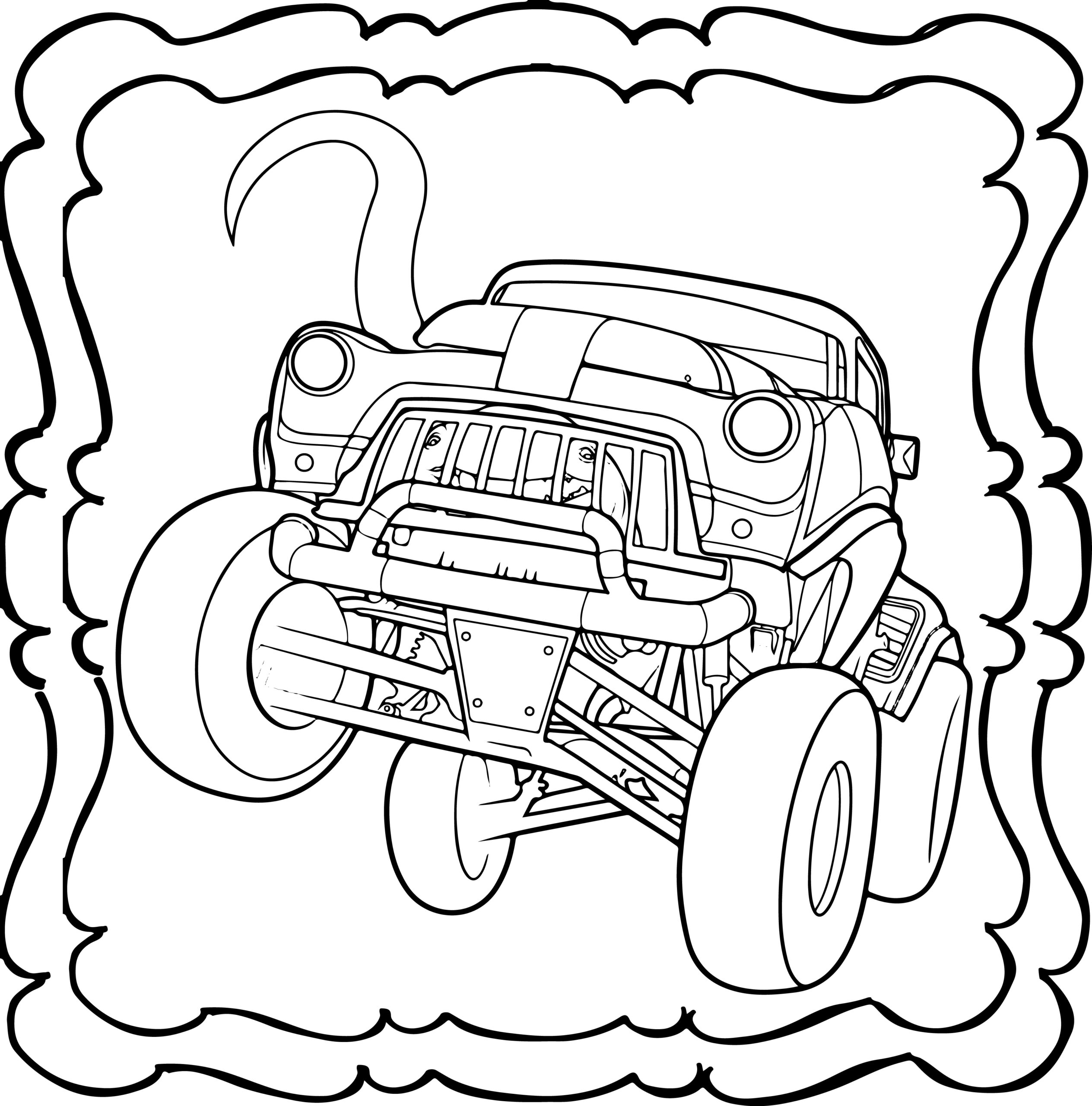 Monster truck coloring book easy and fun monsters truck coloring book for kids made by teachers