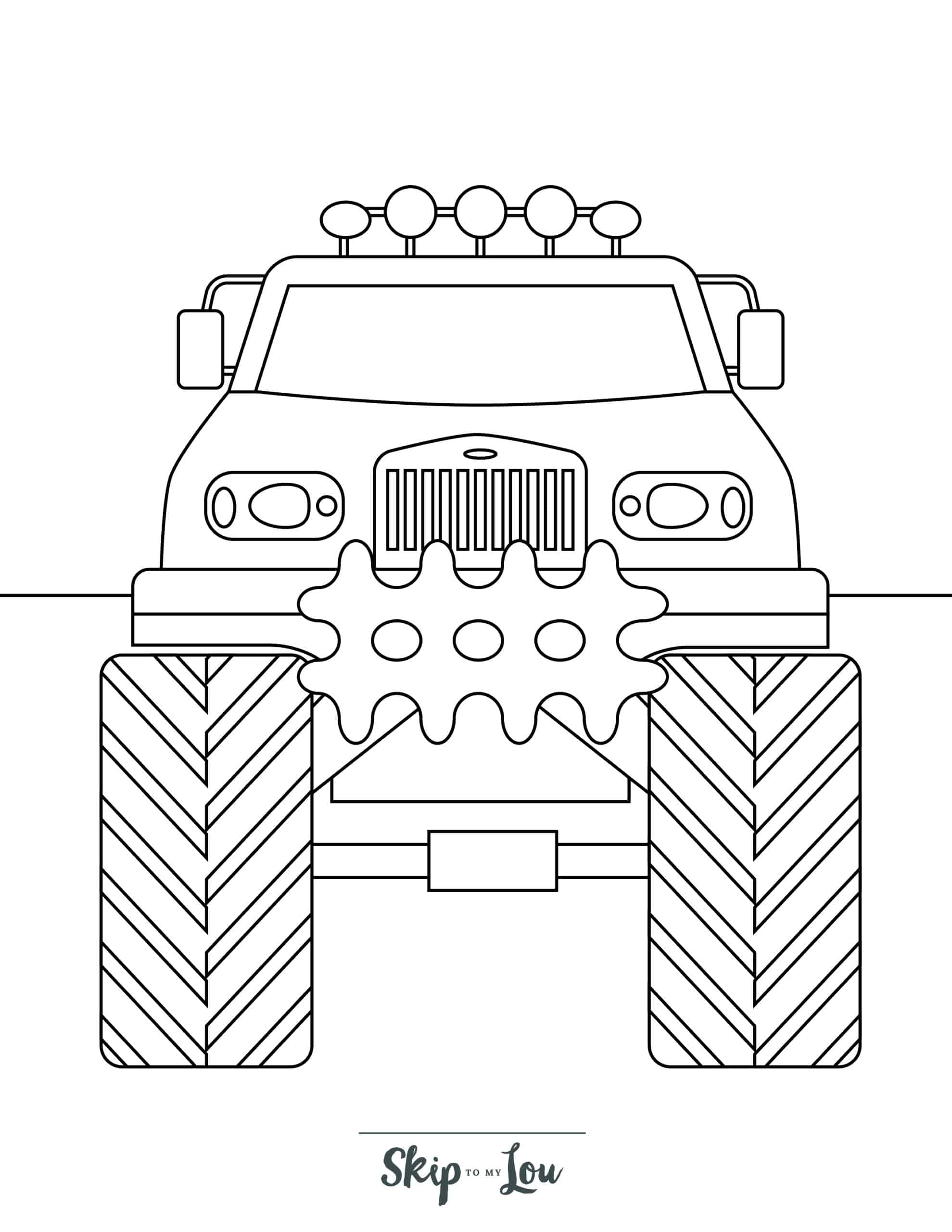 Free printable monster truck coloring pages skip to my lou