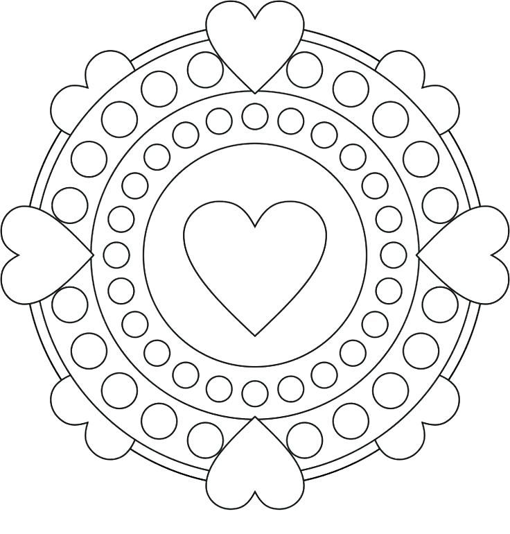 Valentine heart coloring pages