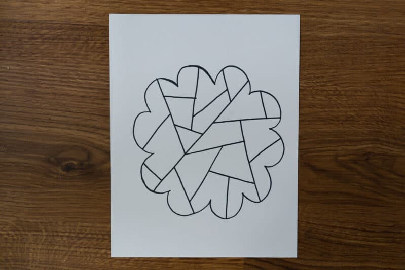 Quick easy mosaic coloring page activity to make for your kids