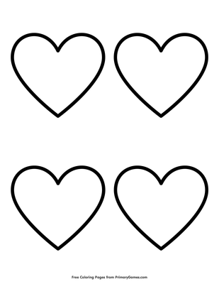 Simple heart outline coloring page â free printable pdf from