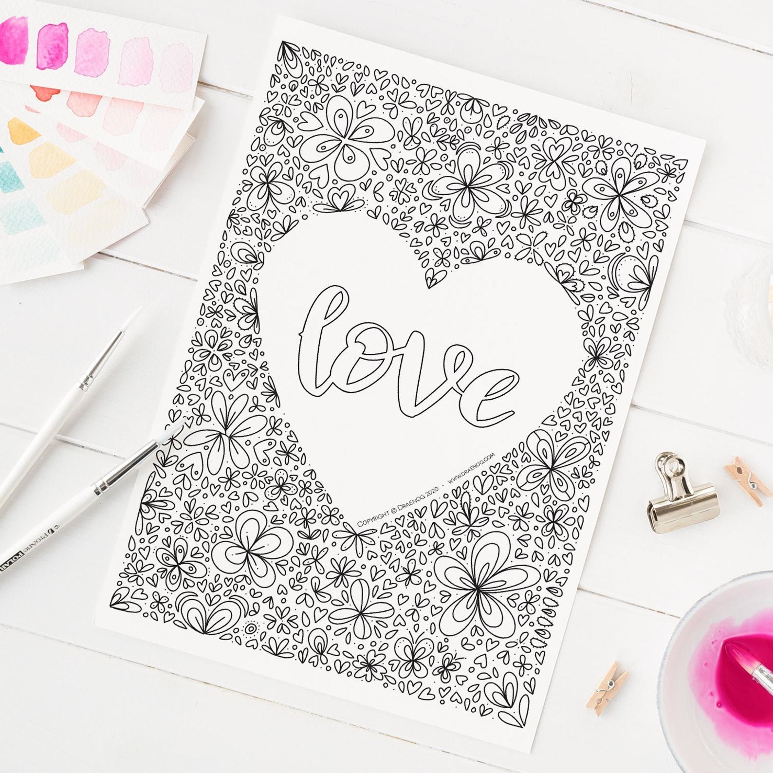 Printable coloring pages to help you instantly start de