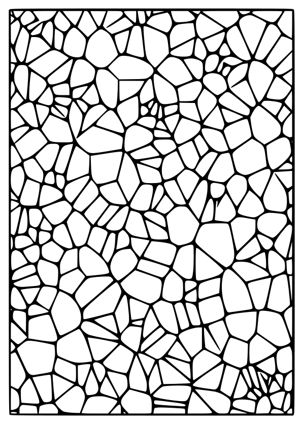 Voronoi easy drawing for coloring page free printable nurieworld