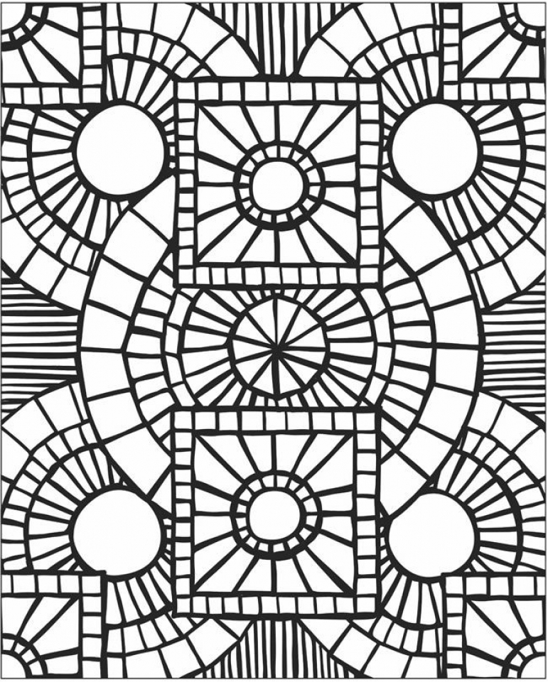 Free printable mosaic coloring pages