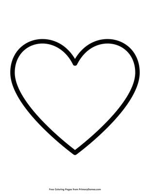 Simple heart outline coloring page â free printable pdf from