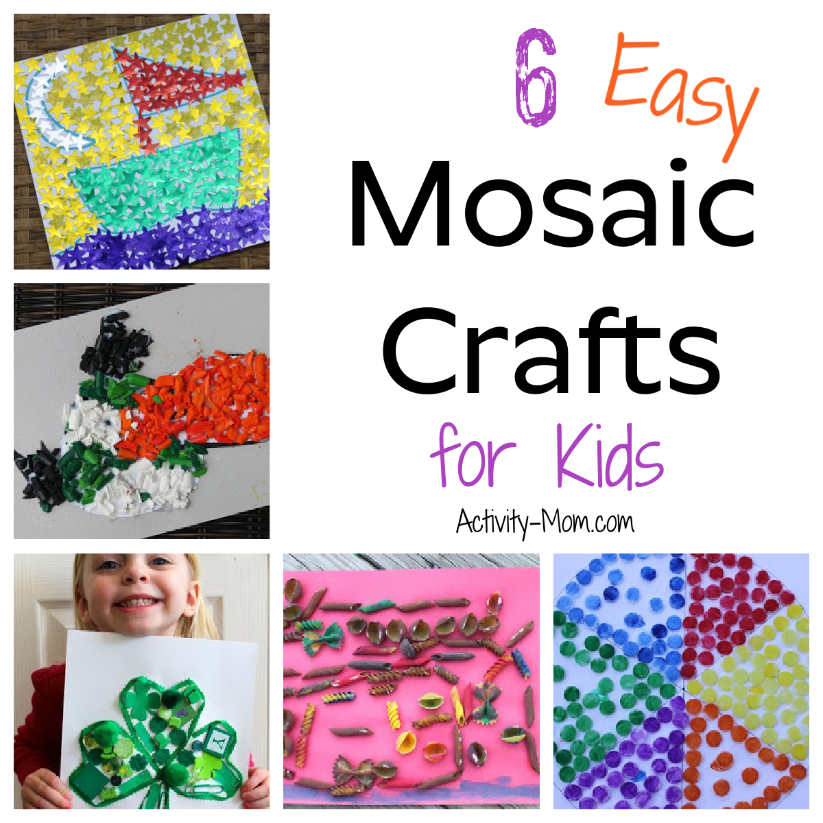 Easy mosaic crafts for kids