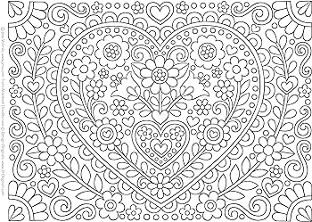 Notebook doodles love coloring activity book design originals sweet designs with hearts rainbows quotes and more on thick perforated paper