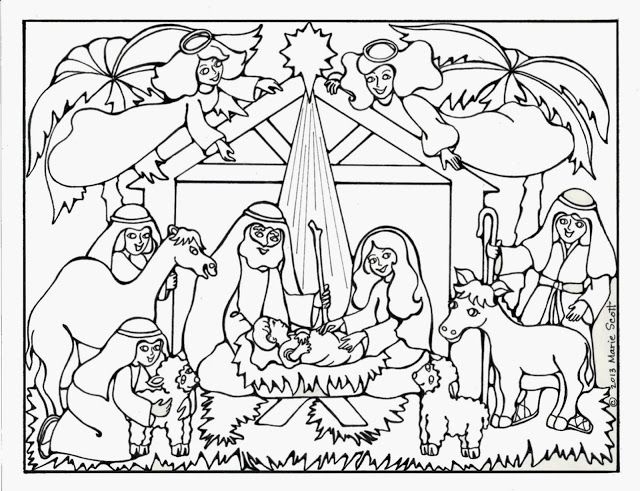 Nativity coloring book page nativity coloring pages nativity coloring jesus coloring pages
