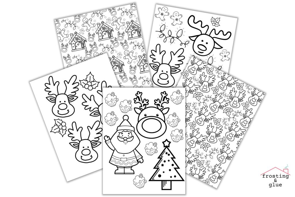 Free festive christmas coloring pages