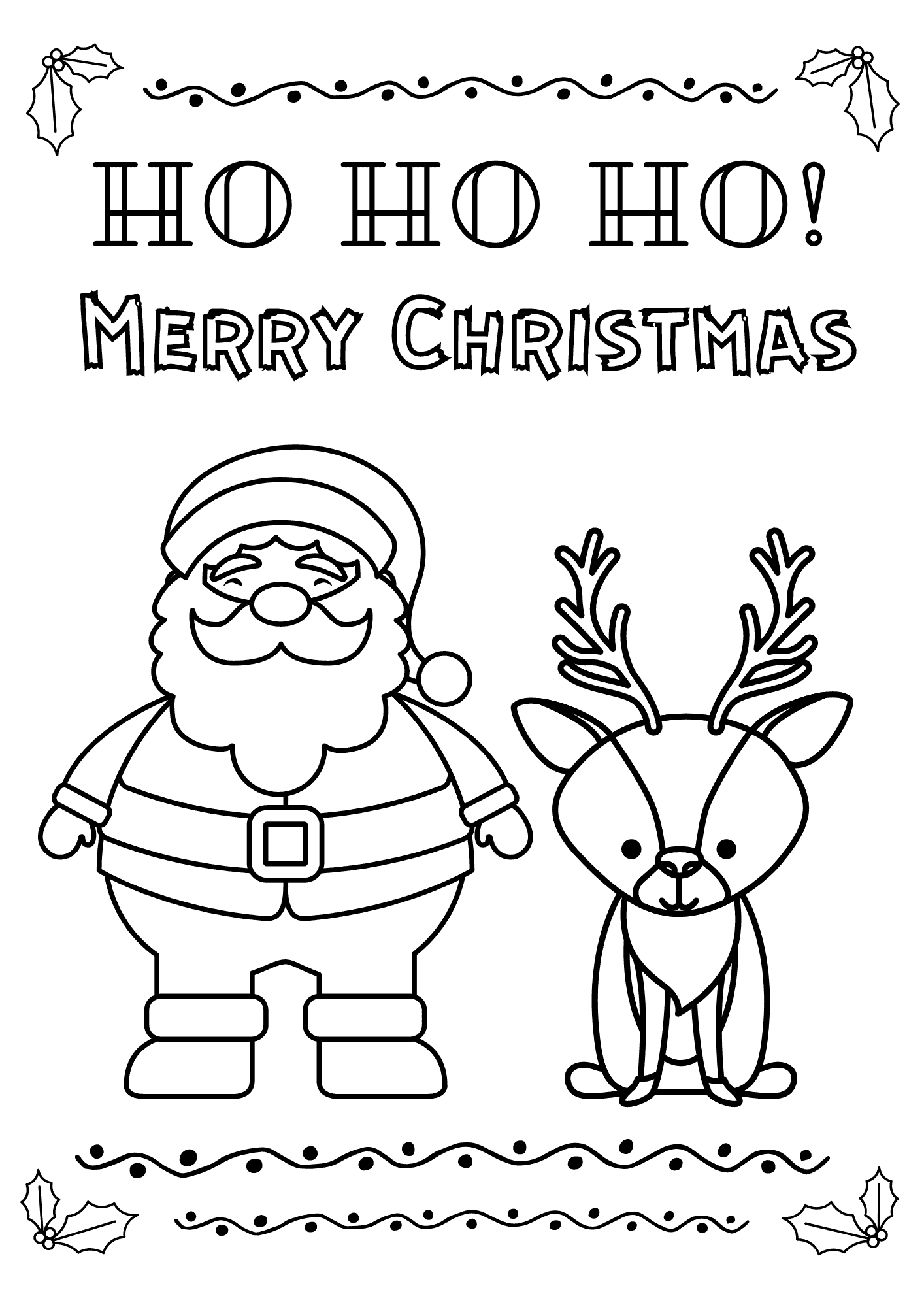 Free christmas colouring pages for kids