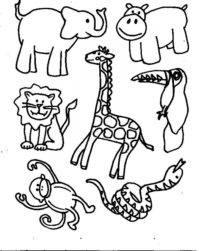 Get this simple animals coloring pages to print for preschoolers vjor