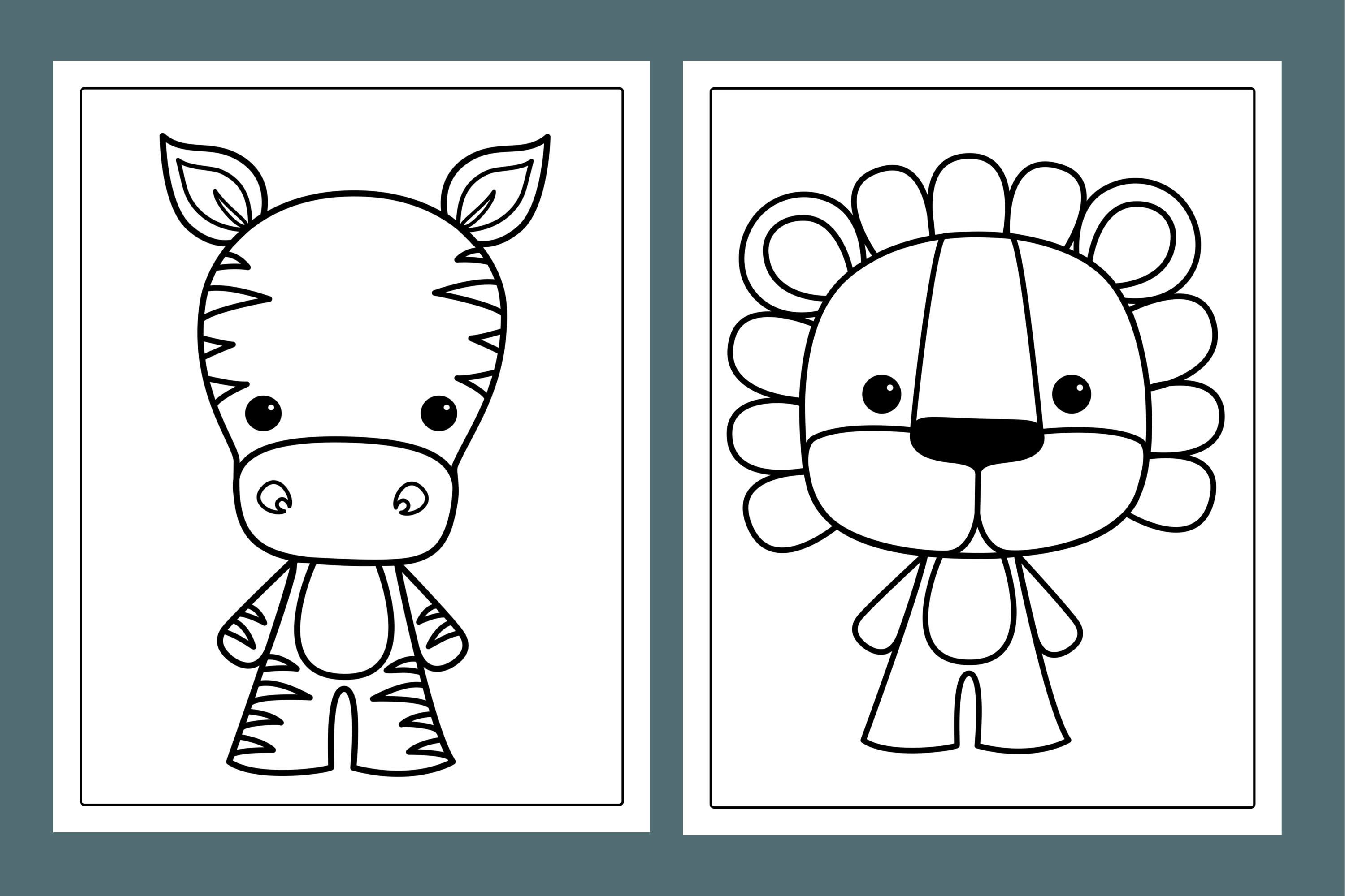 Baby animals coloring pages for kids