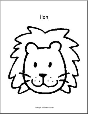 Coloring book easy animals