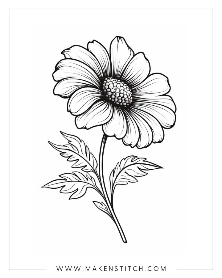 Flower coloring pages for kids and adults free printables