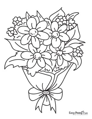 Flower coloring pages