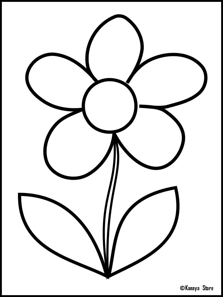 Flower coloring page made by teachers