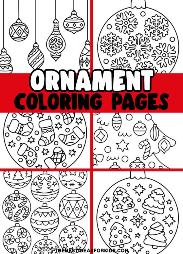 Ornament coloring pages free printables