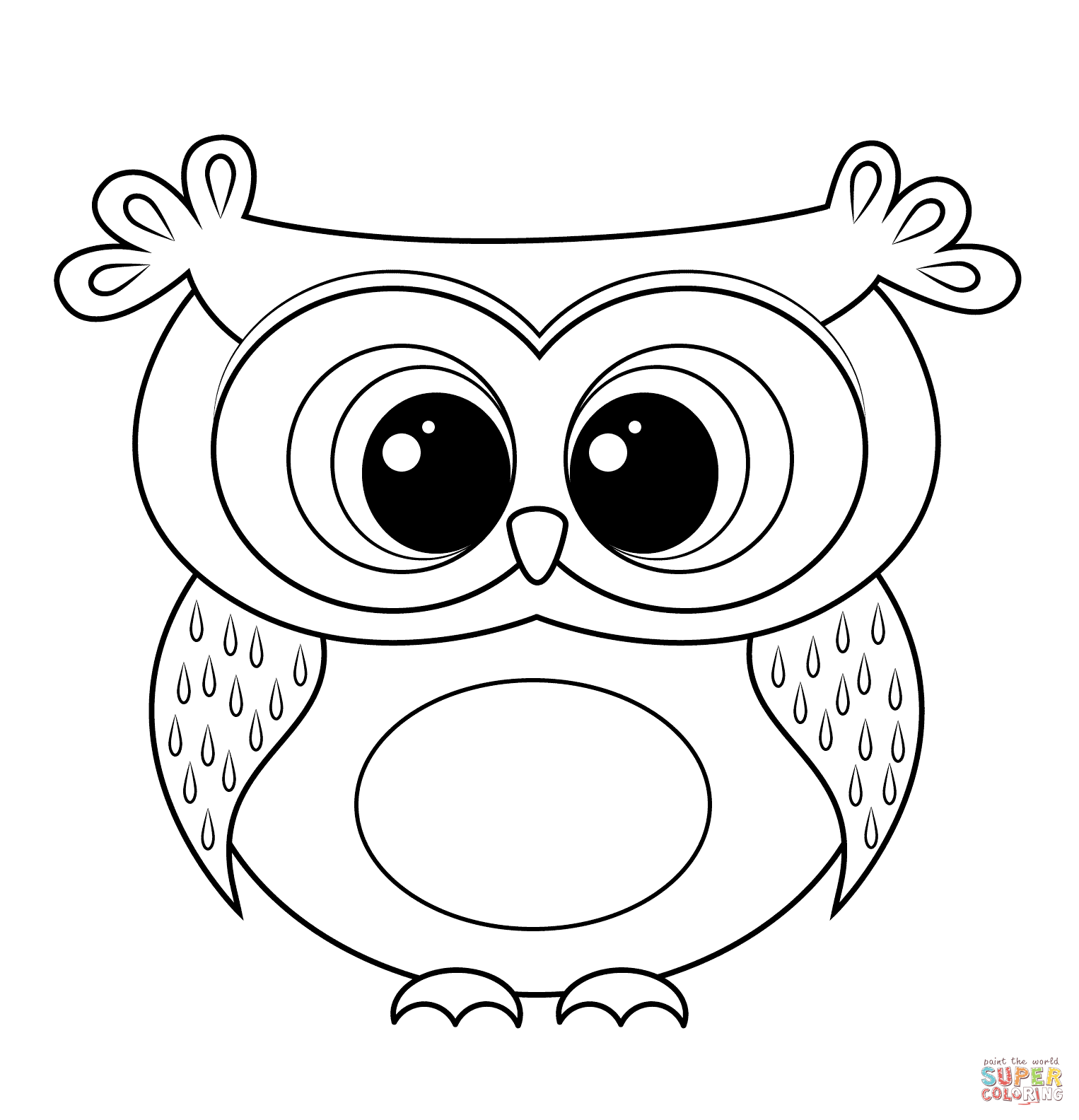 Cartoon owl coloring page free printable coloring pages