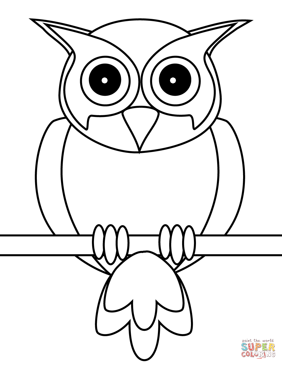 Owl coloring page free printable coloring pages