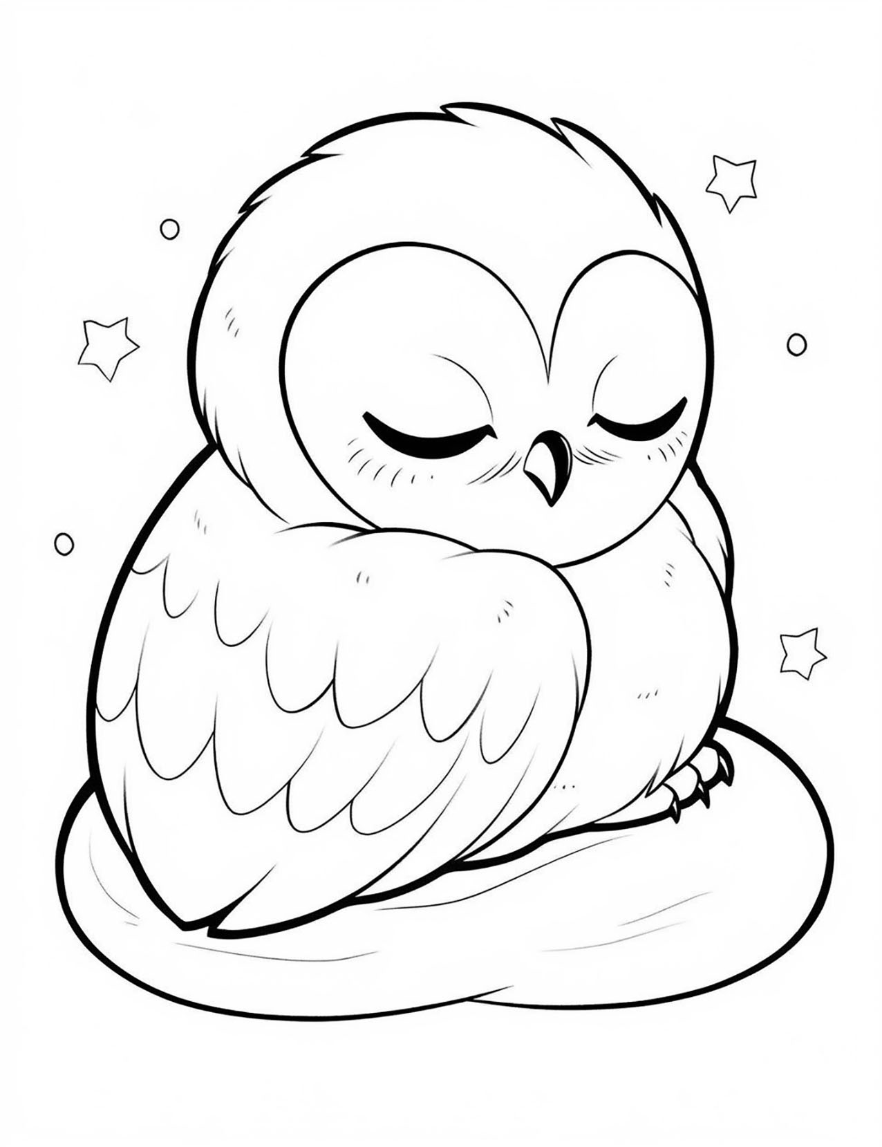 Fascinating owl coloring pages free printable