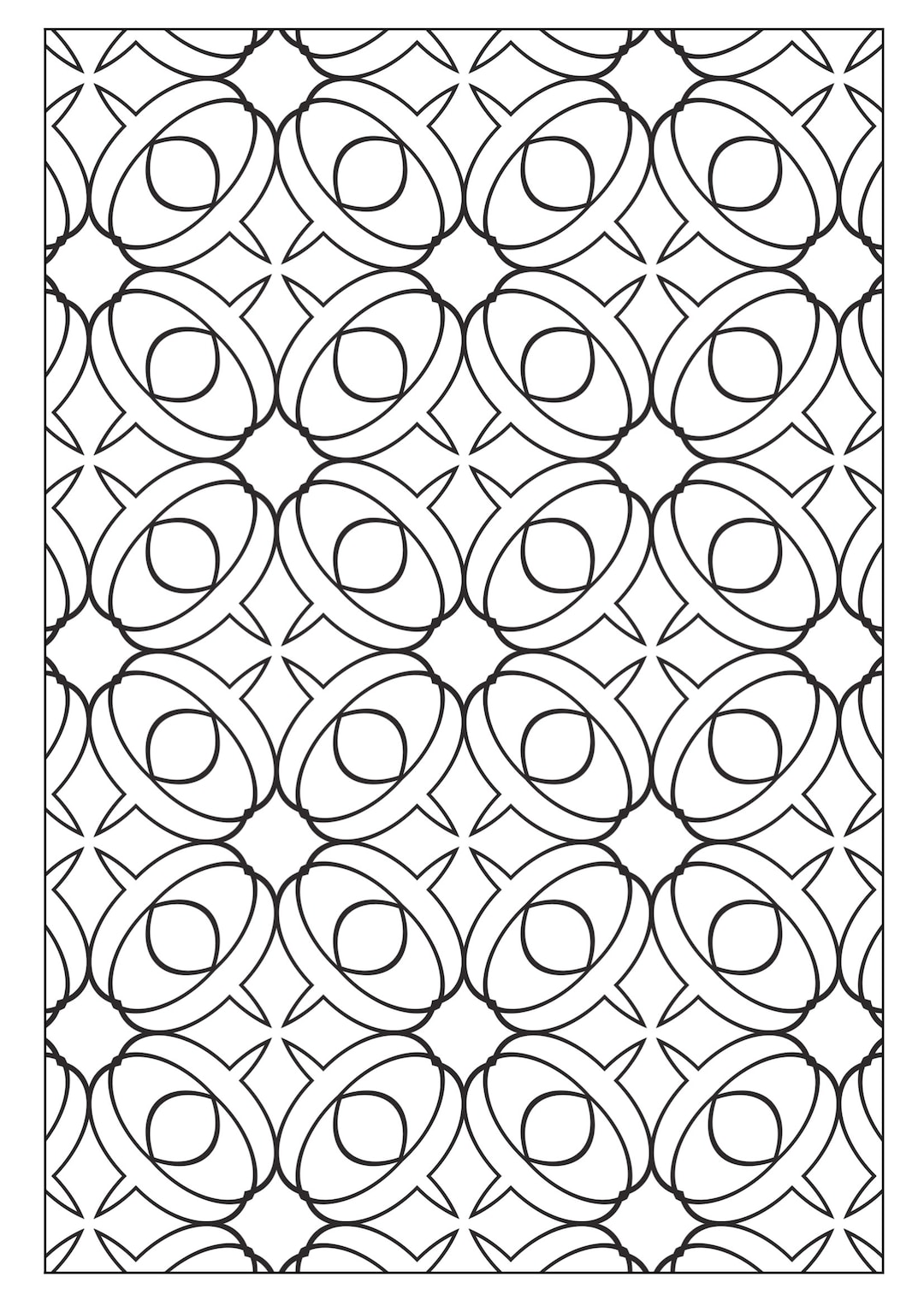 Polychrom Geometric Pattern coloring page