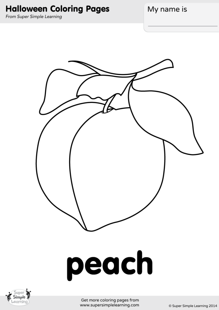 Peach coloring page