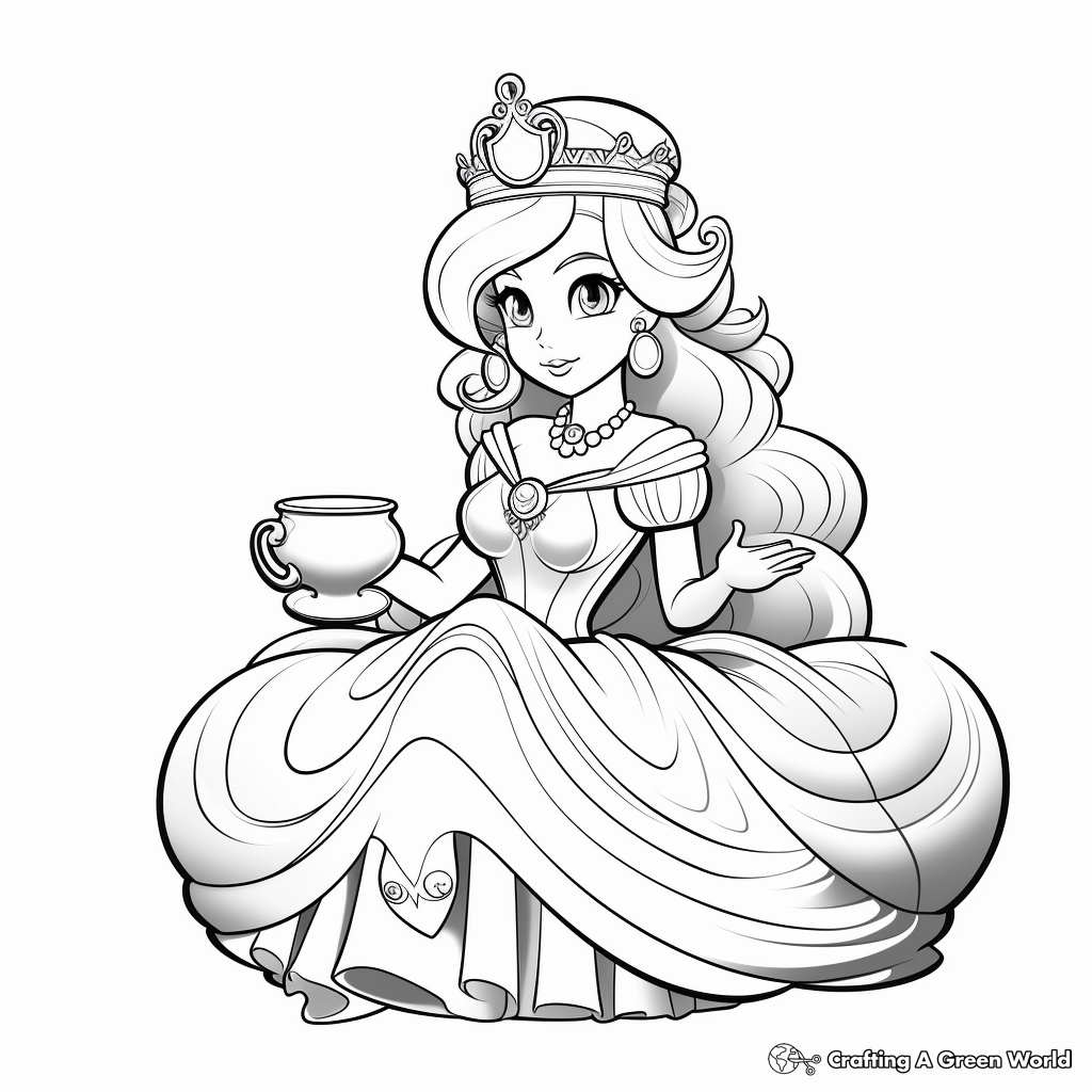 Princess peach coloring pages