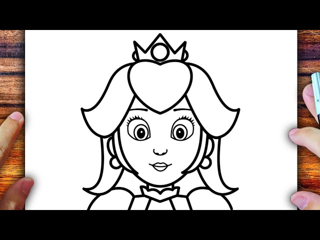 How to draw princess peach