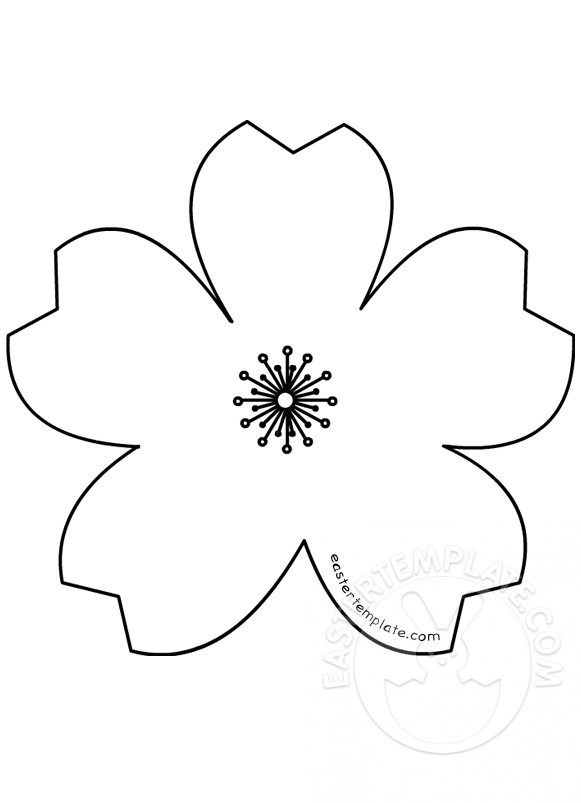 Peach blossom shape coloring page