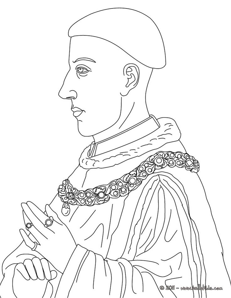 British kings and princes colouring pages