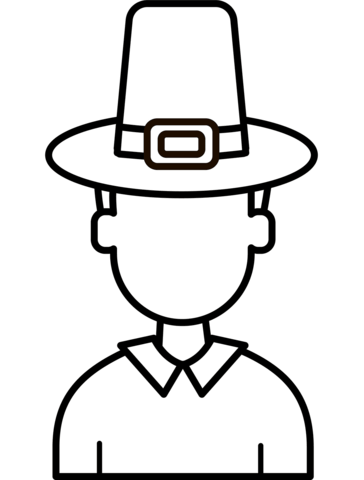 Pilgrim coloring page free printable coloring pages