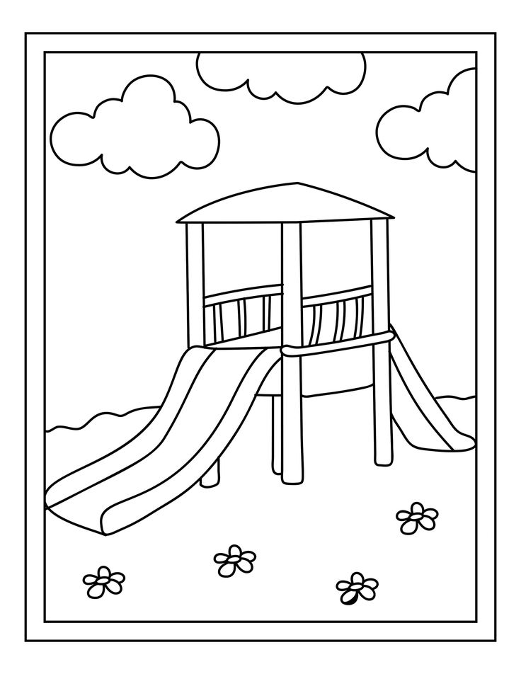 Printable playground coloring pages